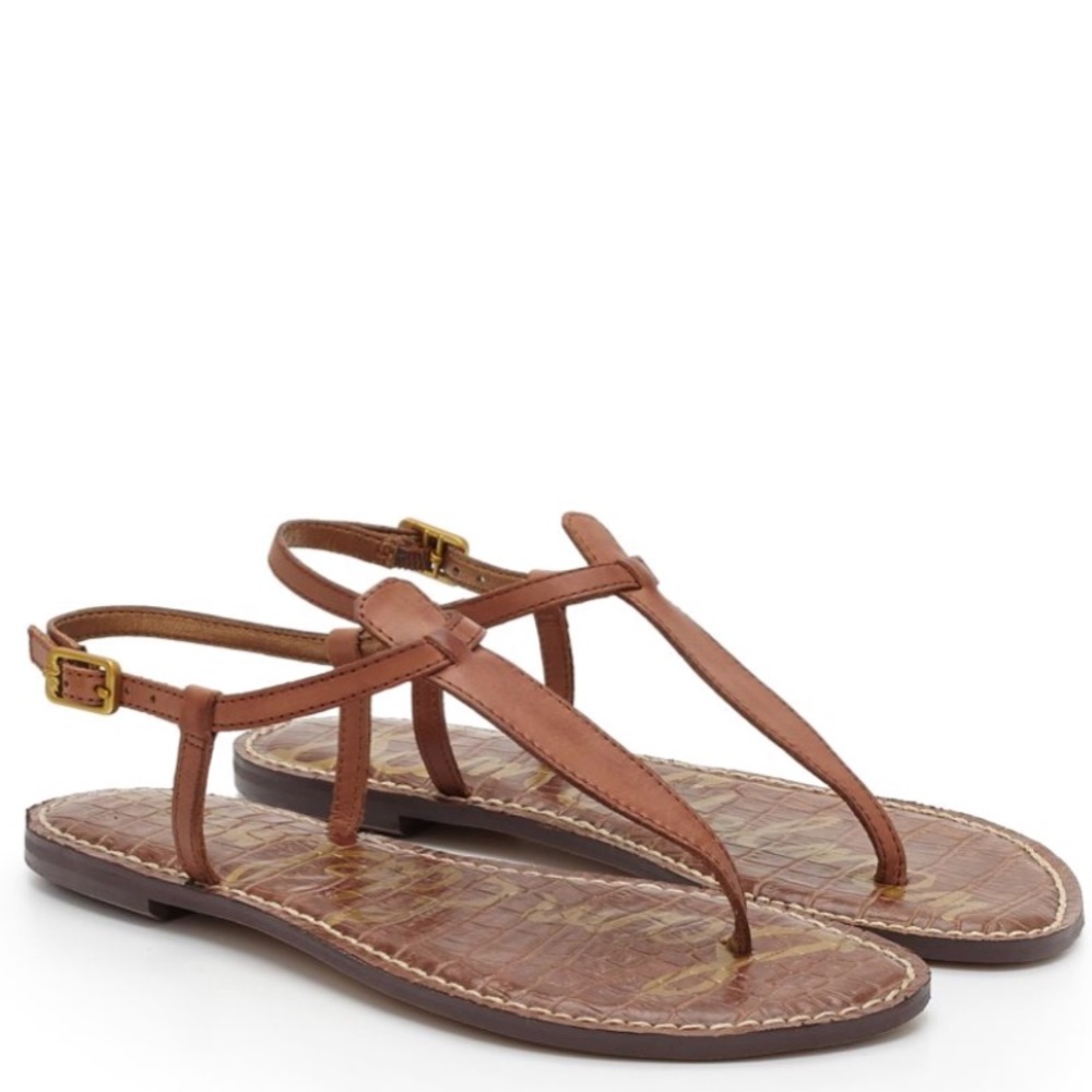 Sam Edelman flat brown t-strap sandals